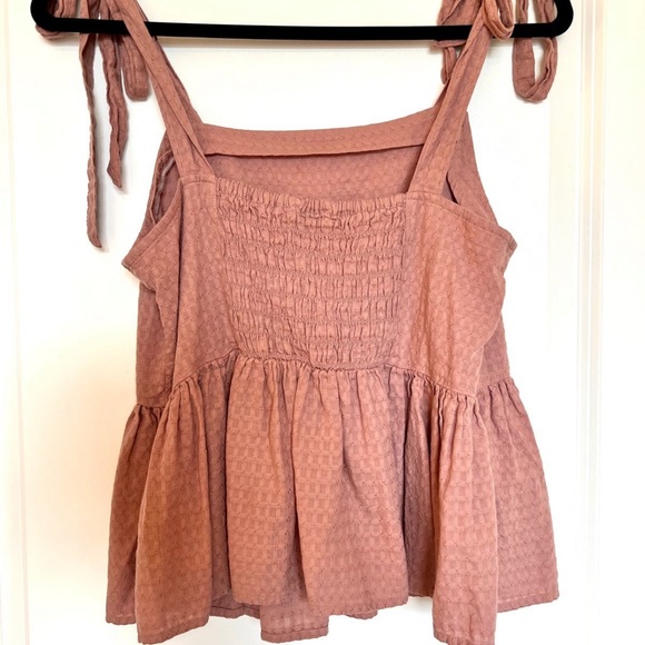 Madewell Rosalie Tie-Strap Top in Textured Gingham - Picture 4 of 6